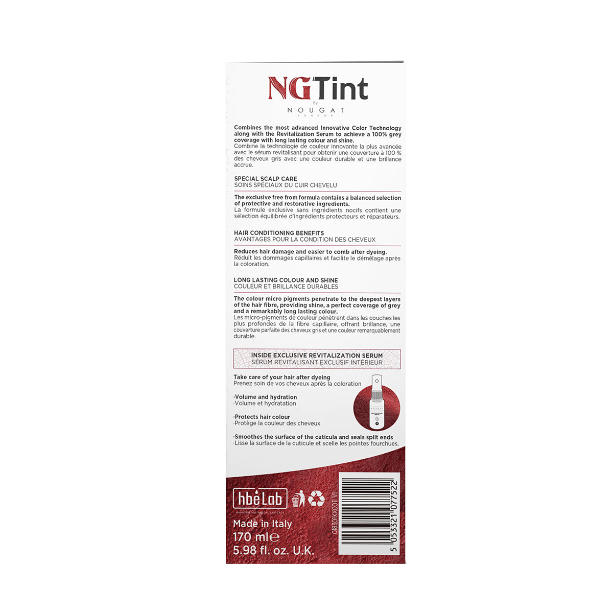 NGTint Permanent Hair Colour Ash Linen 7.3 170ML