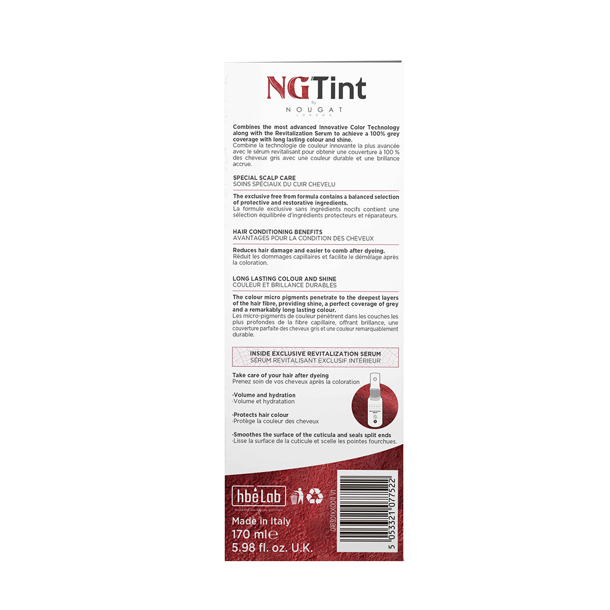 NGTint Permanent Hair Colour Natural Blonde 3.8 170ML